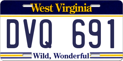 WV license plate DVQ691