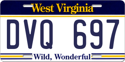 WV license plate DVQ697