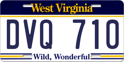WV license plate DVQ710