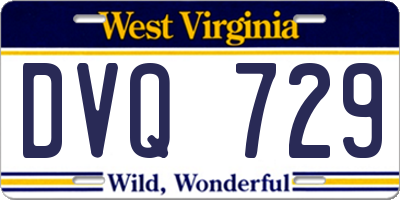 WV license plate DVQ729