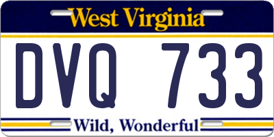 WV license plate DVQ733