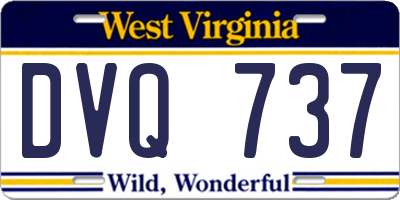 WV license plate DVQ737