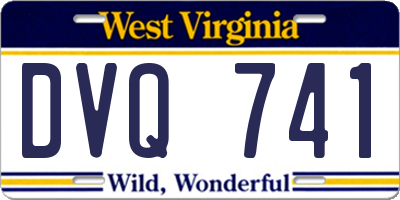 WV license plate DVQ741