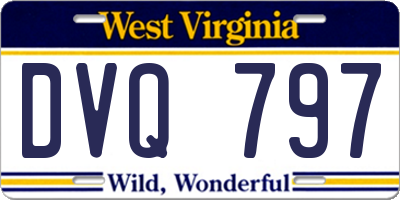 WV license plate DVQ797