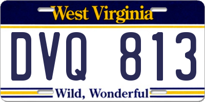 WV license plate DVQ813