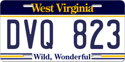 WV license plate DVQ823