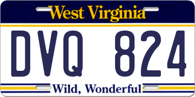 WV license plate DVQ824