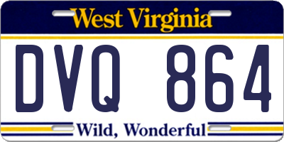 WV license plate DVQ864