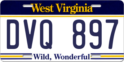 WV license plate DVQ897