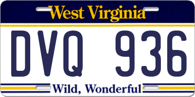 WV license plate DVQ936