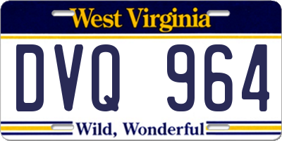 WV license plate DVQ964