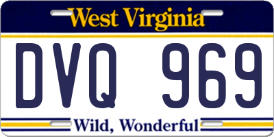WV license plate DVQ969
