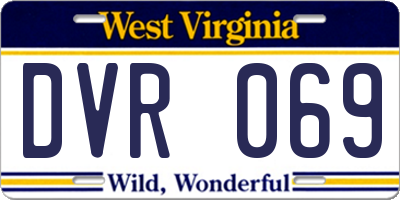 WV license plate DVR069