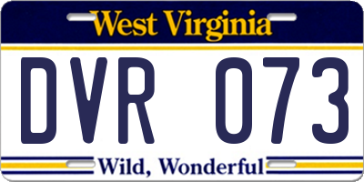 WV license plate DVR073