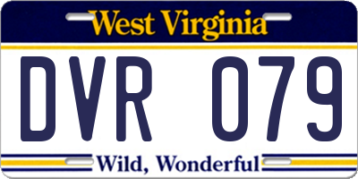 WV license plate DVR079