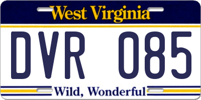 WV license plate DVR085