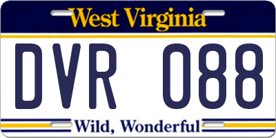 WV license plate DVR088