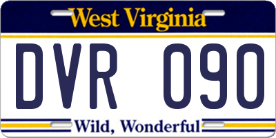 WV license plate DVR090