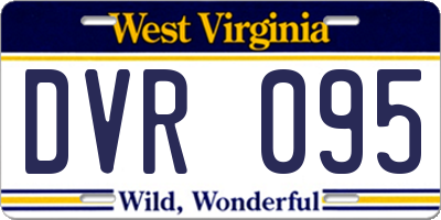 WV license plate DVR095