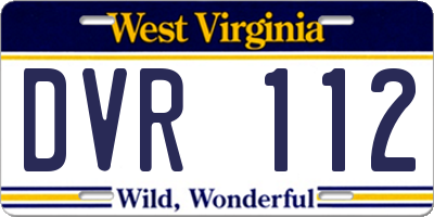 WV license plate DVR112