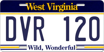 WV license plate DVR120