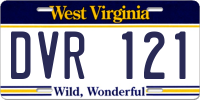 WV license plate DVR121