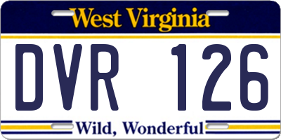 WV license plate DVR126