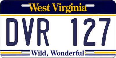 WV license plate DVR127