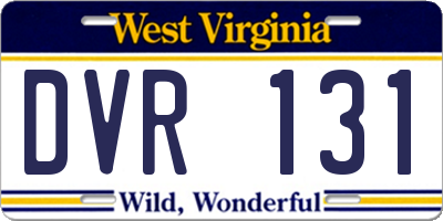 WV license plate DVR131