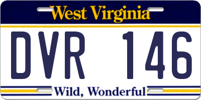WV license plate DVR146