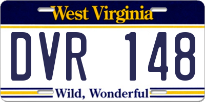 WV license plate DVR148