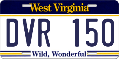 WV license plate DVR150