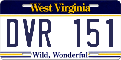 WV license plate DVR151