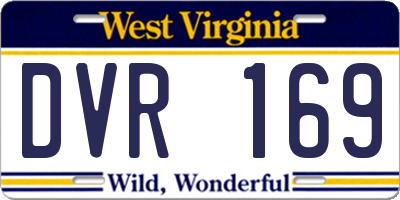 WV license plate DVR169