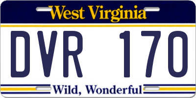 WV license plate DVR170
