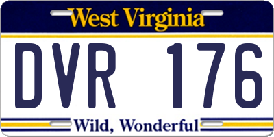 WV license plate DVR176