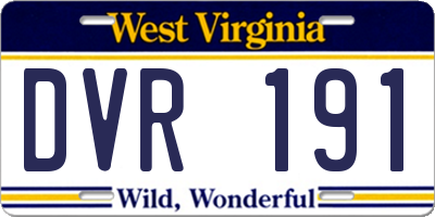 WV license plate DVR191