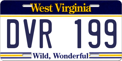 WV license plate DVR199