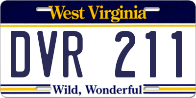 WV license plate DVR211