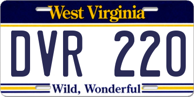 WV license plate DVR220