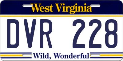 WV license plate DVR228