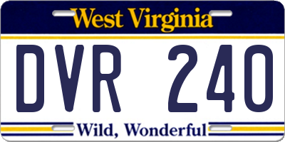 WV license plate DVR240