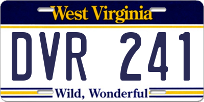 WV license plate DVR241