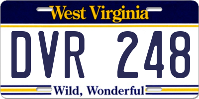 WV license plate DVR248