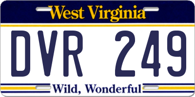 WV license plate DVR249
