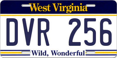 WV license plate DVR256