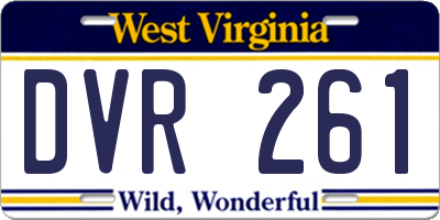 WV license plate DVR261