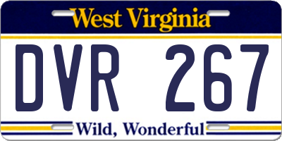 WV license plate DVR267