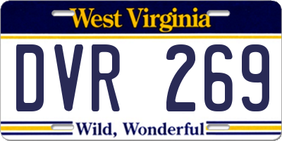 WV license plate DVR269