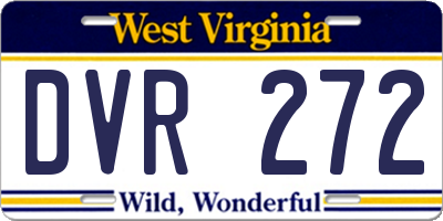 WV license plate DVR272